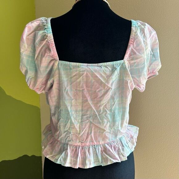 NWT Medium Women's Abound Top Button Tie Front - Picture 6 of 8